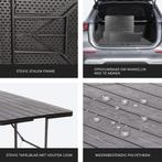 Vouwtafel – Inklapbare Picknickset – met 2 Zitbanken – 21528, Tuin en Terras, Picknicktafels, Ophalen, Zo goed als nieuw, Rechthoekig