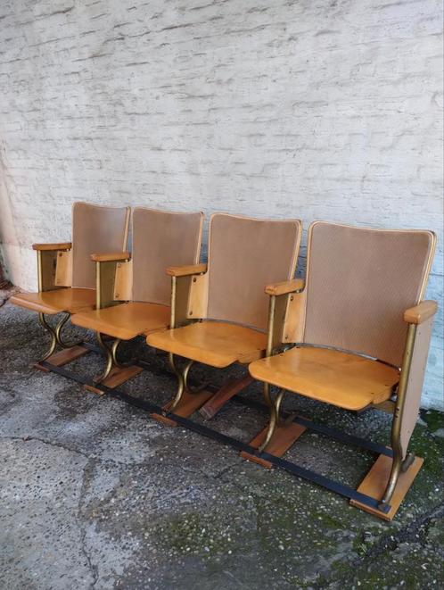 Mooie rij cinemastoelen.... zeer goede staat...0478028005, Antiek en Kunst, Antiek | Meubels | Stoelen en Sofa's, Ophalen of Verzenden
