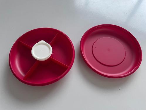 Tupperware - Serveerschaal met onderverdelingen (NIEUW), Huis en Inrichting, Keuken | Tupperware, Nieuw, Schaal, Wit, Rood, Ophalen of Verzenden