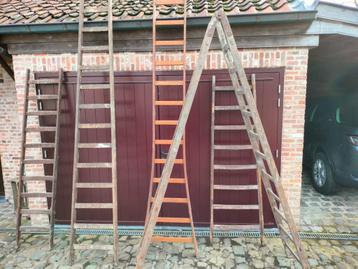 oude houten ladders beschikbaar voor biedingen