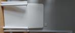 Witte keukentafel met gelakt metalen onderstel, Huis en Inrichting, Ophalen, 100 tot 150 cm, 50 tot 100 cm, Zo goed als nieuw