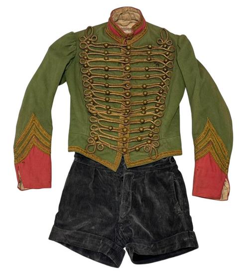 Kinder unifom frans groene huzaren, Verzamelen, Militaria | Tweede Wereldoorlog, Ophalen of Verzenden