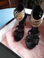 Sandales noires,  pointure 37, Elvio Zanon, Enlèvement ou Envoi, Chaussures à haut talons, Comme neuf