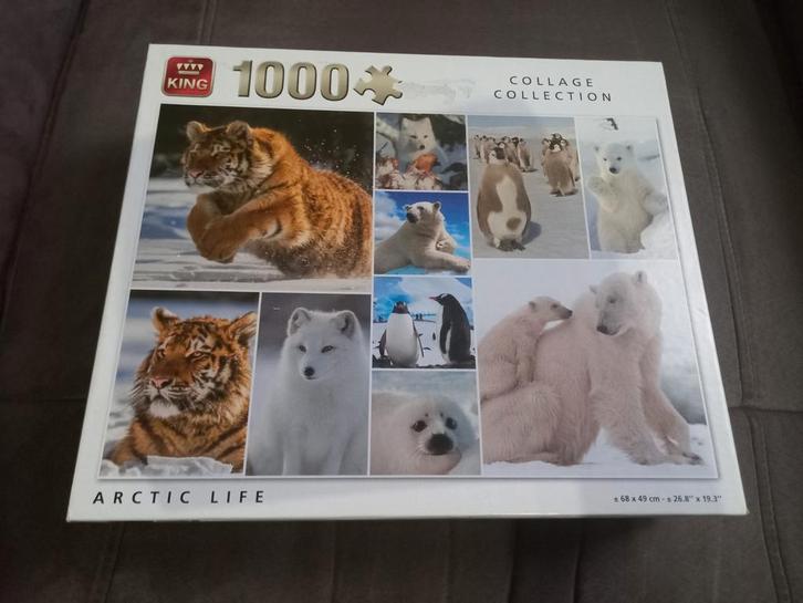 King puzzel 1000 stuks - Arctisch Leven, Hobby en Vrije tijd, Denksport en Puzzels, Gebruikt, Legpuzzel, 500 t/m 1500 stukjes
