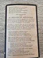 rouwprentje 21 Belgische soldaten 1914 WO I, Verzamelen, Bidprentjes en Rouwkaarten, Ophalen of Verzenden