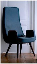 Lounge stoel - mid century modern (onbekende designer), Maison & Meubles, Comme neuf, Bleu, Enlèvement ou Envoi