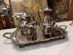 Verzilverd koffie ) theeservies, Antiek en Kunst, Ophalen of Verzenden, Zilver