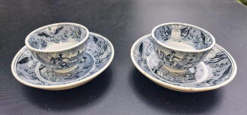 2 kommetjes Mouzin Lecat & Cie Nimy Napoleon, Antiek en Kunst, Antiek | Servies los, Ophalen of Verzenden