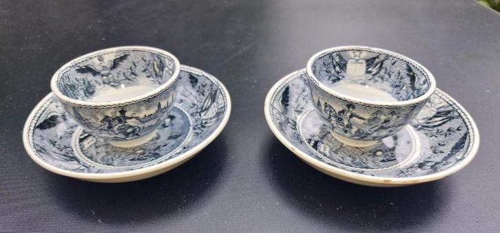 2 kommetjes Mouzin Lecat & Cie Nimy Napoleon, Antiek en Kunst, Antiek | Servies los, Ophalen of Verzenden