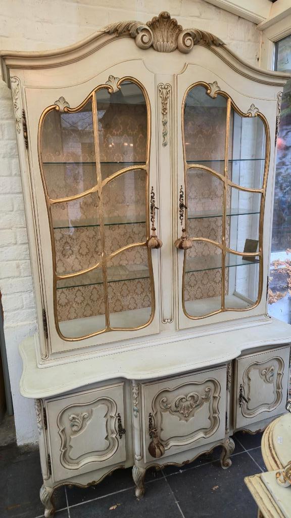 Elegante vitrinekast, Antiek en Kunst, Antiek | Meubels | Kasten, Ophalen