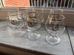 6 kleine en 3 grote vintage napoleon glazen, Verzamelen, Glas en Drinkglazen, Ophalen, Zo goed als nieuw