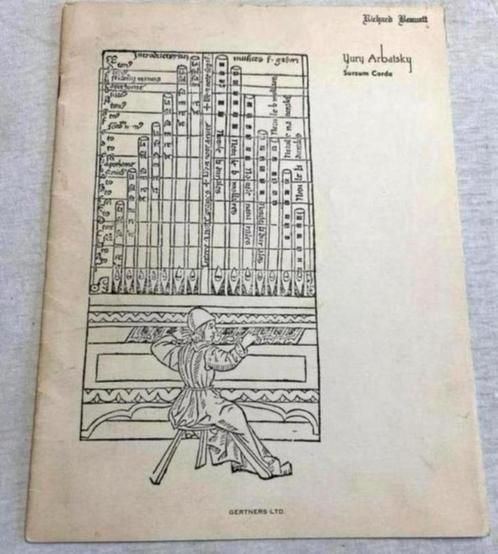 Sursum Corda Yury Arbatsky Voor pijporgel 1955 notenboek oud, Muziek en Instrumenten, Bladmuziek, Ophalen of Verzenden