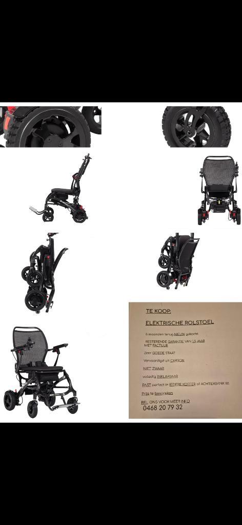 Elektrische rolstoel AIRFOLD CARBON, Divers, Chaises roulantes, Comme neuf, Fauteuil roulant électrique, Pliant, Enlèvement