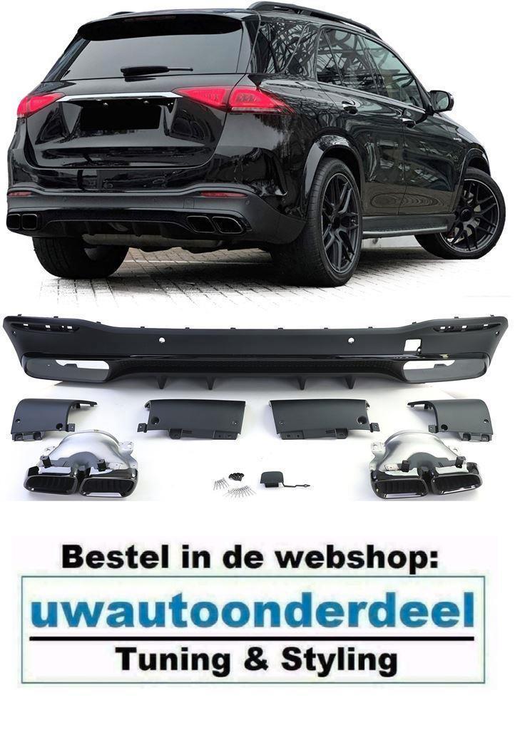 63AMG Look Black Uitlaat Diffuser Glans Zwart Voor MB GLE V1, Auto diversen, Tuning en Styling, Verzenden