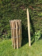 kastanjehout hek en 5 palen, Ophalen, Nieuw, Hout