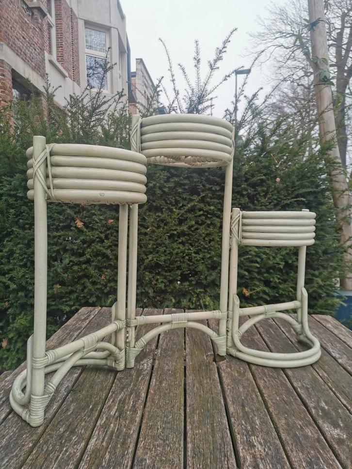Vintage bamboe plantenstaander / room divider jaren 70, Maison & Meubles, Accessoires pour la Maison | Paravents d'intérieur, Utilisé