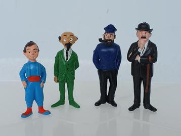 Lot van 4 Kuifje Tintin figuren (Esso, Belvision, 1973) (1)