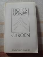 citroen mapje met 17 fabrieksfiches fiches usines citroen, Ophalen of Verzenden