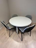 Table de bureau avec 4 chaises de bureu, Comme neuf, 100 à 150 cm, 100 à 150 cm, Autres matériaux