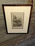 Gravure le buveur de Félicien rops, Antiek en Kunst, Kunst | Etsen en Gravures, Ophalen of Verzenden