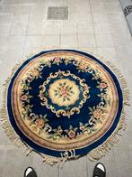 Rond oosters tapijt – bloemmotief – vintage stijl – wol, Antiek en Kunst, Ophalen