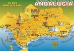 Carte postale avec carte de l'Andalousie, Enlèvement ou Envoi, 1980 à nos jours, Non affranchie, Espagne