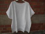 Witte blouse van 100% katoen voor dames. Eén maat voor ieder, Wit, Maat 46/48 (XL) of groter, Zo goed als nieuw, Sans marque