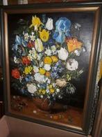 huile sur toile fleur apres jan breughel, Antiquités & Art, Enlèvement ou Envoi