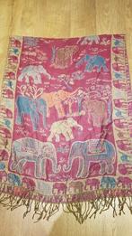 paars met roze sjaal met olifanten in cashmire, Kleding | Dames, Mutsen, Sjaals en Handschoenen, ANDERE, Gedragen, Ophalen of Verzenden