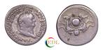 Romeinse Rijk Vespasianus – Denarius, Verzenden, Italië, Losse munt, Zilver