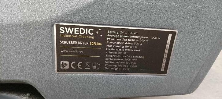 “Swedic” industriële vloerschrob- en drogermachine, Doe-het-zelf en Bouw, Reinigingsmachines, Zo goed als nieuw, Ophalen
