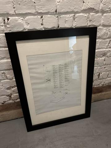Zwart frame - Massief hout 58x78cm - Zeer goede staat beschikbaar voor biedingen