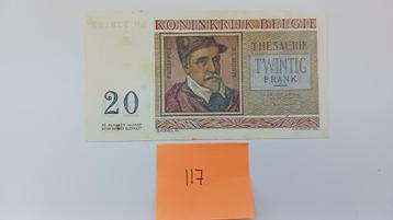 20 Frank België 1956   beschikbaar voor biedingen
