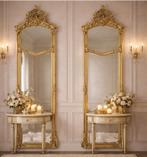 Prachtige barok passpiegel set met een gouden Fabrice lijst, Enlèvement