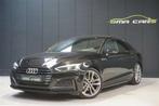 Audi A5 2.0 TFSI S Line Automaat-Navi-Cam-Leder-Garantie, Autos, Audi, Cuir, Berline, Noir, Jantes en alliage léger