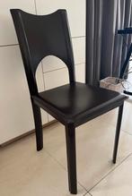 6 stijlvolle eetkamer stoelen, Huis en Inrichting, Ophalen, Gebruikt, Zwart, Leer