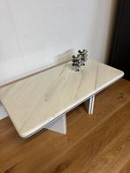 Vintage BIANCO CARRARA marmer salontafel, Italy, Huis en Inrichting, Tafels | Salontafels, Ophalen, Gebruikt, Rechthoekig, Midcentury modern,