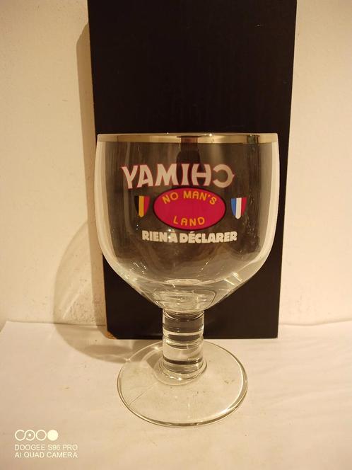Oud bierglas Trappist Chimay No Man's Land Riena Déclarer, Verzamelen, Biermerken, Zo goed als nieuw, Glas of Glazen, Overige merken