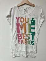 T-shirt mouwloos - wit "Best Friends" - maat 122/128, Kinderen en Baby's, Kinderkleding | Maat 122, Ophalen of Verzenden, Gebruikt