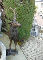 statue d un grand cerf debout en bronze ., Jardin & Terrasse, Statues de jardin, Animal, Autres matériaux, Enlèvement ou Envoi