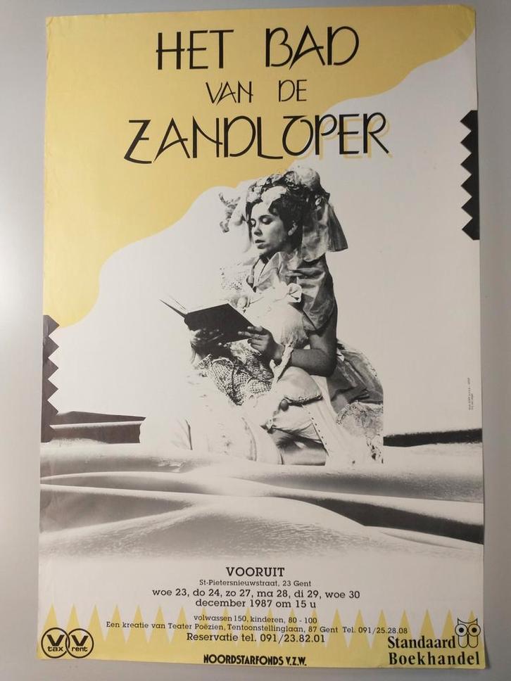 Het bad van de zandloper 1987 Teater Poëzien affiche, Verzamelen, Posters, Gebruikt, Ophalen of Verzenden