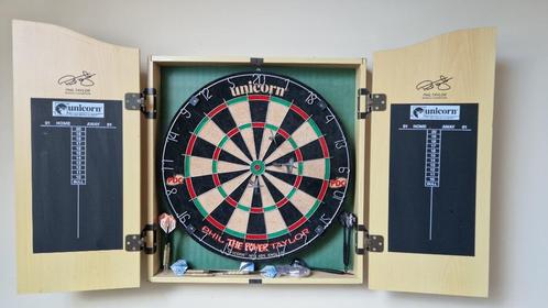 Phil "The Power" Taylor  Home Darts Center, Sport en Fitness, Darts, Zo goed als nieuw, Dartbord met pijlen, Ophalen of Verzenden