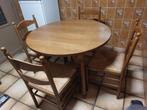eettafel met 4 stoelen, Huis en Inrichting, Keuken | Keukenelementen, Minder dan 100 cm, Gebruikt, Bruin, Ophalen