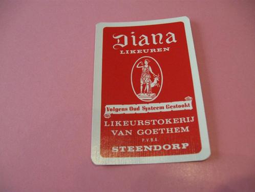 1 oude losse speelkaart Likeuren Diana , Steendorp (69), Collections, Cartes à jouer, Jokers & Jeux des sept familles, Comme neuf