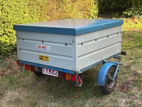 Petite remorque à bagages fermée (coffre métallique avec clé, Auto diversen, Aanhangers en Bagagewagens, Zo goed als nieuw, Ophalen
