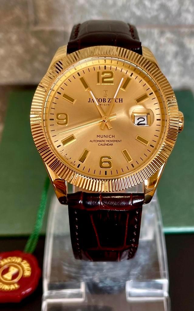 AUTOMATISCHE JACOB ZECH MUNICH TWV699€! 💯%NIEUW!, Handtassen en Accessoires, Horloges | Heren, Nieuw, Leer, Ophalen of Verzenden