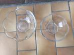 2 retro glazen kommen, Huis en Inrichting, Keuken | Servies, Ophalen, Gebruikt, Glas, Kom(men)