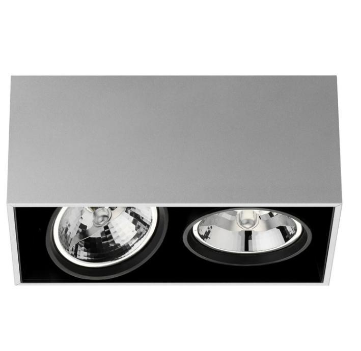 FLOS Compass Box H135 - 2-lamp plafondlamp ( 2 stuks ), Huis en Inrichting, Lampen | Plafondlampen, Nieuw, Metaal, Ophalen of Verzenden