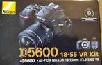 NIKON D5600 état comme neuf sac +objectif 50-55mm, TV, Hi-fi & Vidéo, Enlèvement, Comme neuf, Reflex miroir, Nikon