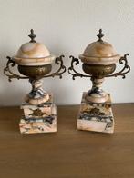 2 marmeren schouw stukken, Antiek en Kunst, Ophalen of Verzenden